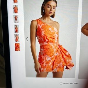 Brailey mini dress one shoulder wrap front dress